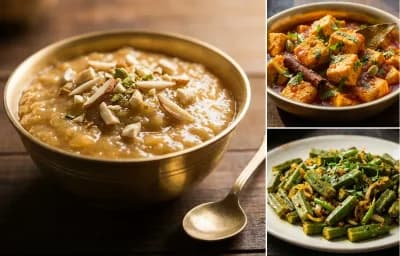 Bihari Arna with Chhena Tarkari and Bhindi Bhaja