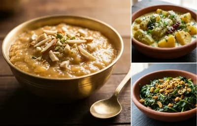 Bihari Arna with Dahi Nadia Tarkari and Saga Bhaja