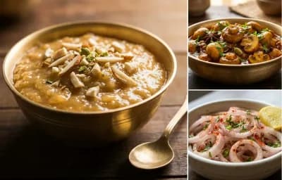 Bihari Arna with Mushroom Kassa and Laccha Pyaaz