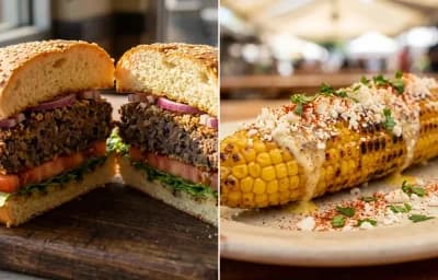 Black Bean Burgers with Elote