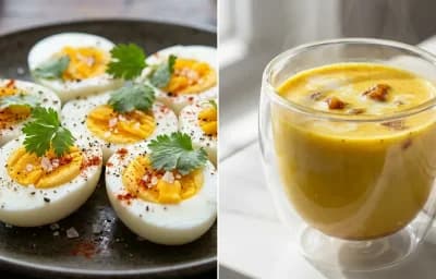 Boiled Egg with Milk