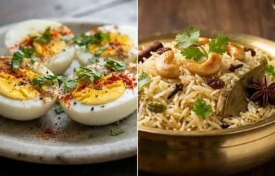 Boiled Eggs with Ghee Rice