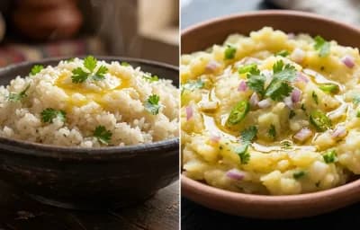 Bora Saul with Aloo Pitika
