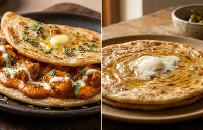 Butter Chicken Paratha with Paratha