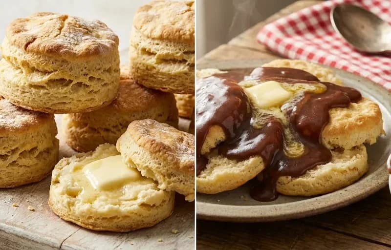 Buttermilk Biscuits with Chocolate Gravy