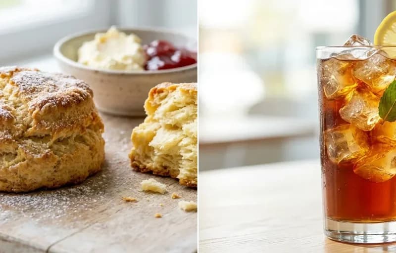 Buttermilk Scones with Iced Tea