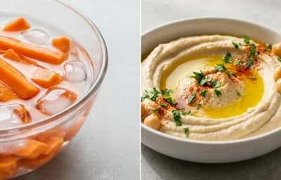 Carrot Sticks with Hummus