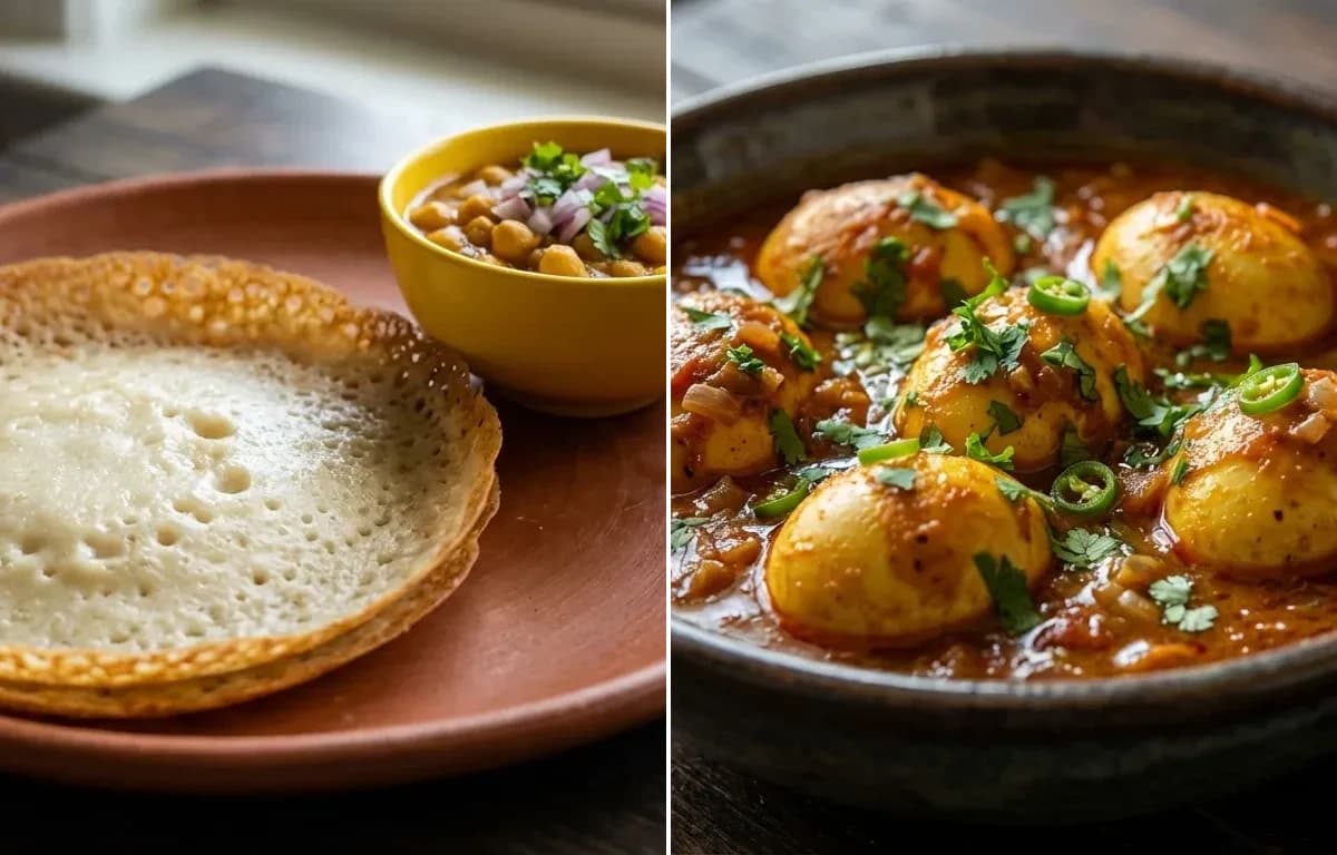 Chakuli Pitha with Anda Tarkari