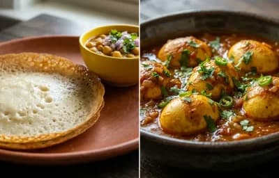Chakuli Pitha with Anda Tarkari