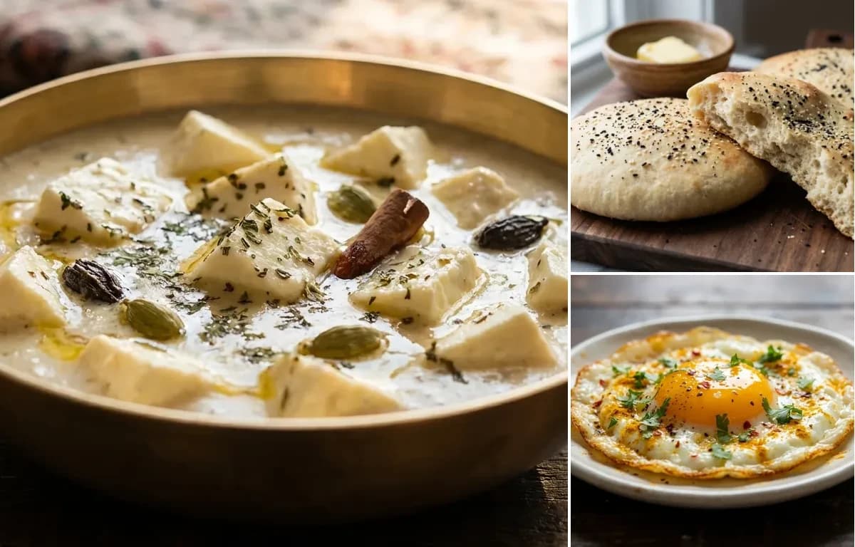 Chaman Qaliya, Lavasa Bread and Fried Egg