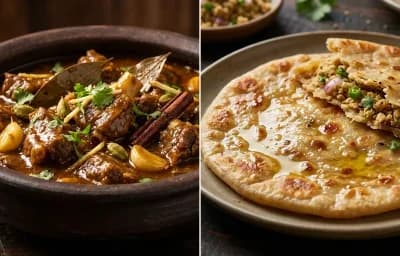 Champaran Mutton with Sattu Paratha