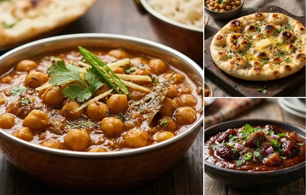 Chana Masala, Kulcha and Amritsari Chutney