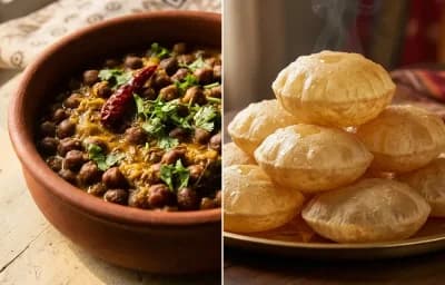 Chane Jaiselmeri with Poori