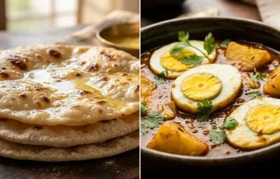 Chapati with Aloo Anda Curry