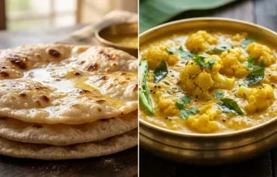 Chapati with Cauliflower Kurma