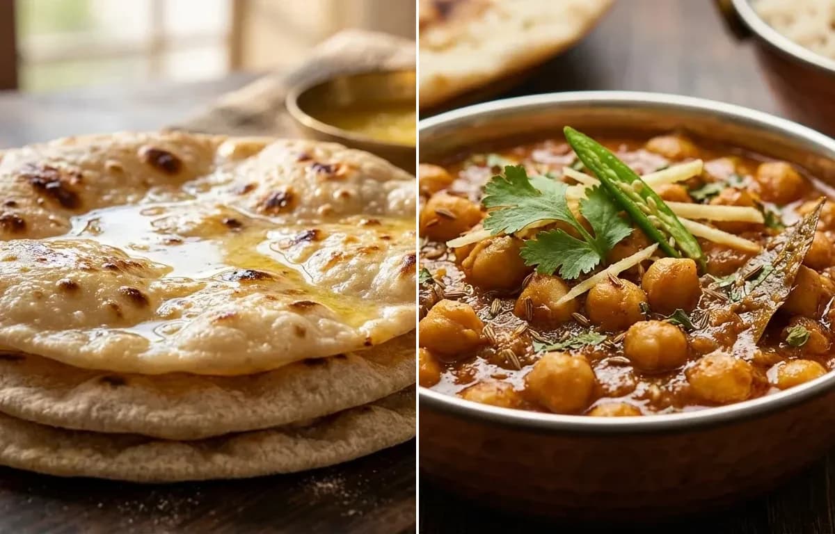 Chapati with Chana Masala