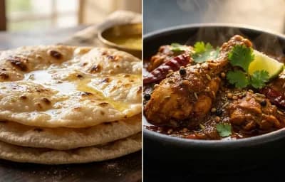 Chapati with Chicken Chettinad Masala