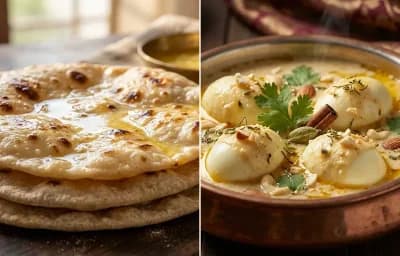 Chapati with Egg Korma