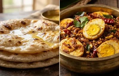 Chapati with Pallipalayam Muttai Masala