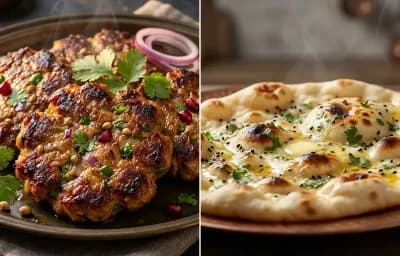 Chapli Kebab with Butter Naan