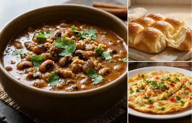Chawli Tonak, Ladi Pav and Masala Omelette