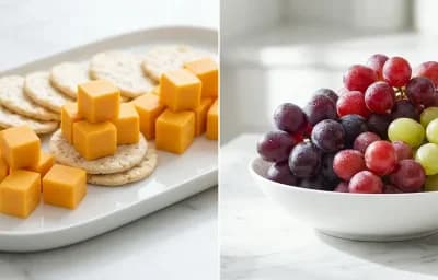 Cheddar Cubes with Rice Crackers