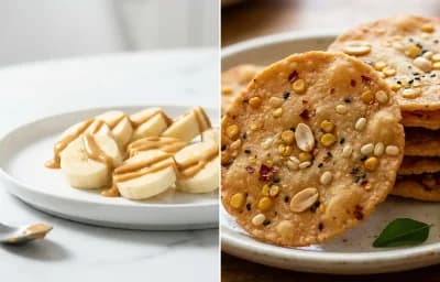 Chekkalu with Banana with Peanut Butter