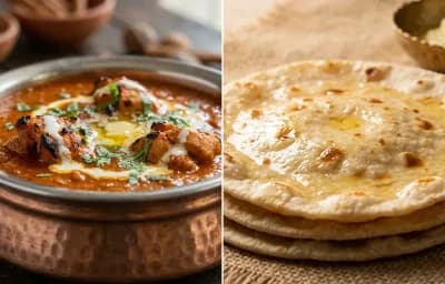 Chicken Angara Surti with Rotli