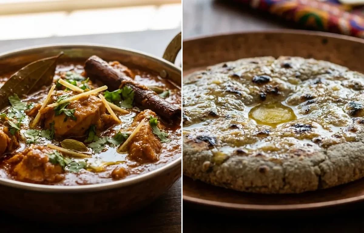 Chicken Banjara Curry with Bajra Roti