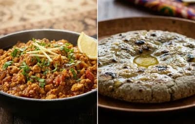 Chicken Bhurji with Bajra Roti