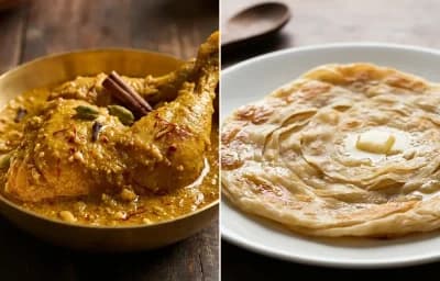 Chicken Chaap with Bengali Porota