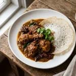 Chicken Chettinad, Kerala Appam and Coconut Chutney