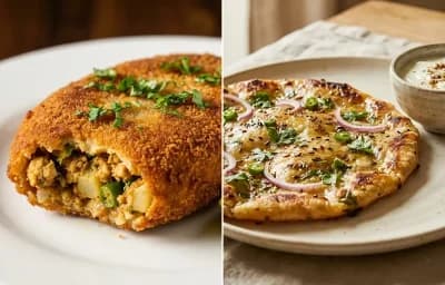 Chicken Cutlet with Sindhi Koki