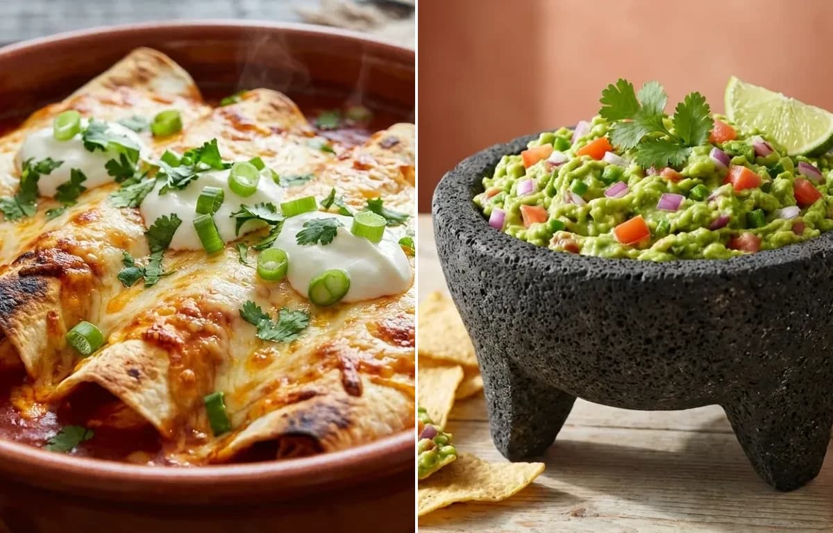 Chicken Flauta Casserole with Guacamole