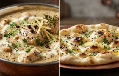 Chicken Kali Mirch with Butter Naan
