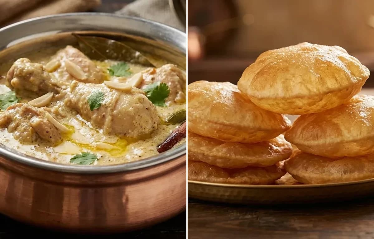 Chicken Korma with Puri