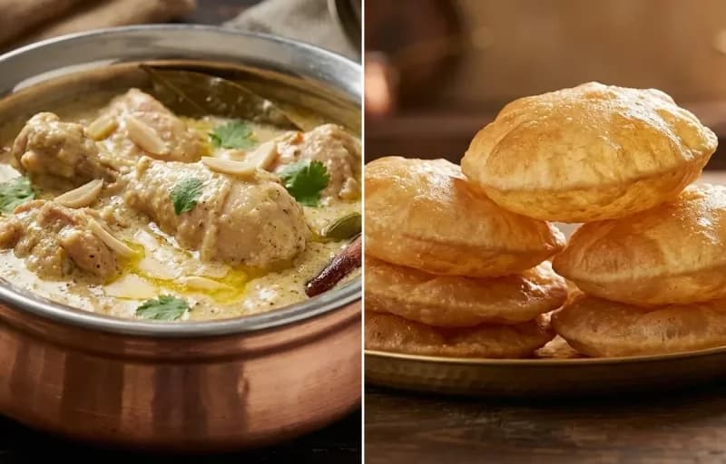 Chicken Korma with Puri
