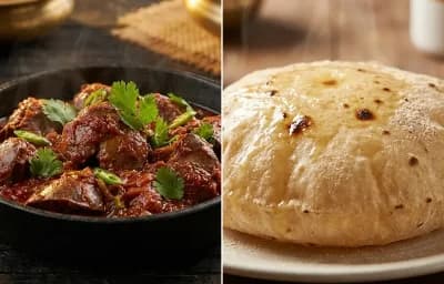 Chicken Liver Masala with Phulka