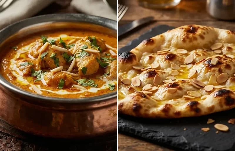 Chicken Pasanda with Badami Naan
