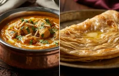 Chicken Pasanda with Warqi Paratha