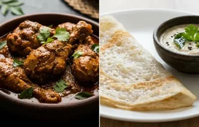 Chicken Pulimunchi with Neer Dosa