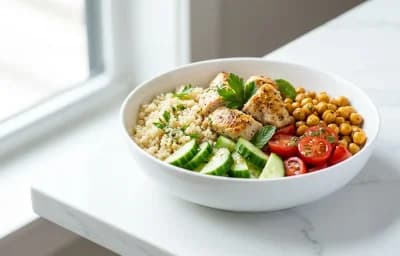 Chicken Quinoa Mediterranean Bowl