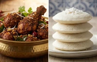 Chicken Sukka with Goan Sanna