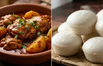 Chicken Vindaloo with Goan Sannas