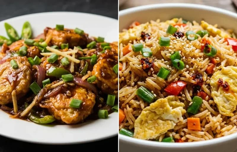 Chilli Egg Dry with Egg Fried Rice