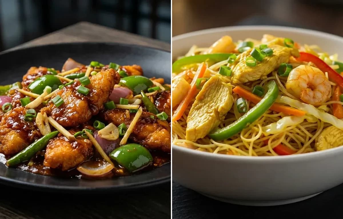 Chilli Fish Dry with Singapore Noodles