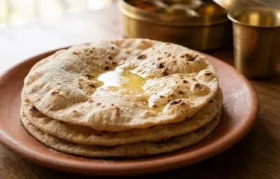 Chole + roti + salad