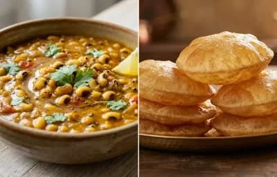 Chora nu Shaak with Puri