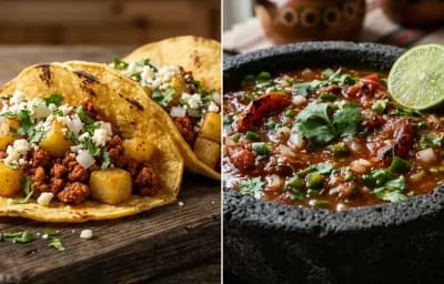 Chorizo and Potato Tacos with Restaurant-Style Salsa