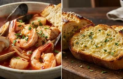 Cioppino with Garlic Bread